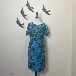 VINTAGE Polynesian Casuals For McInerny Honolulu Hawaiian Maxi Dress Muumuu